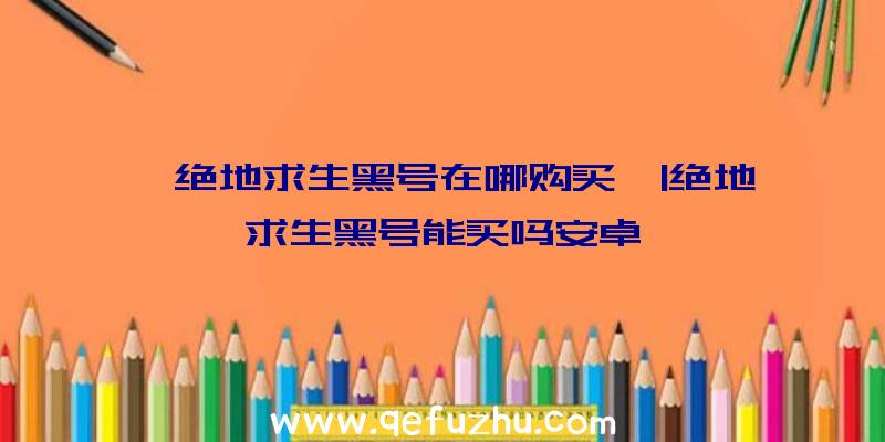 「绝地求生黑号在哪购买」|绝地求生黑号能买吗安卓